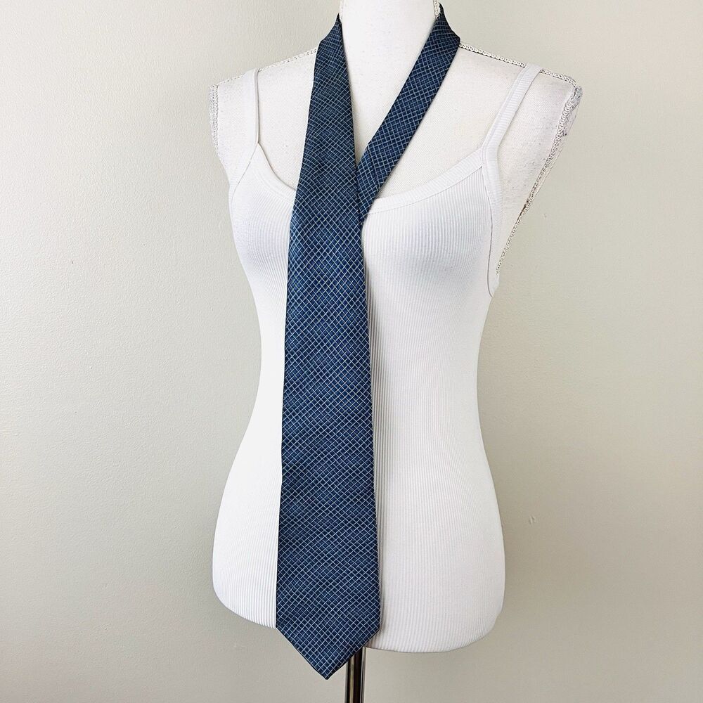 Clearance🎉Raphael Roma Milano 100% Silk Blue & White Luxury Mens Tie